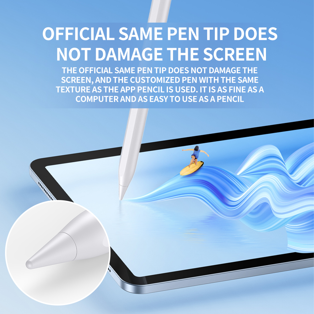 4 Power Light Universal Stylus Touch Pen for 0.5h Charging 8h Use Type-C Charging Slanted Cap Push Button Switch