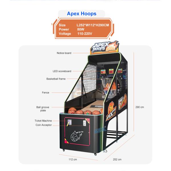 High Quality Good Price Featuring Digitalbasketball Shooting Game Sports Arcade Apex Hoops