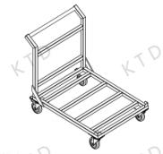 Square Tube SUS 304 Oven Trolley Multifunctional with 100kg Load Capacity