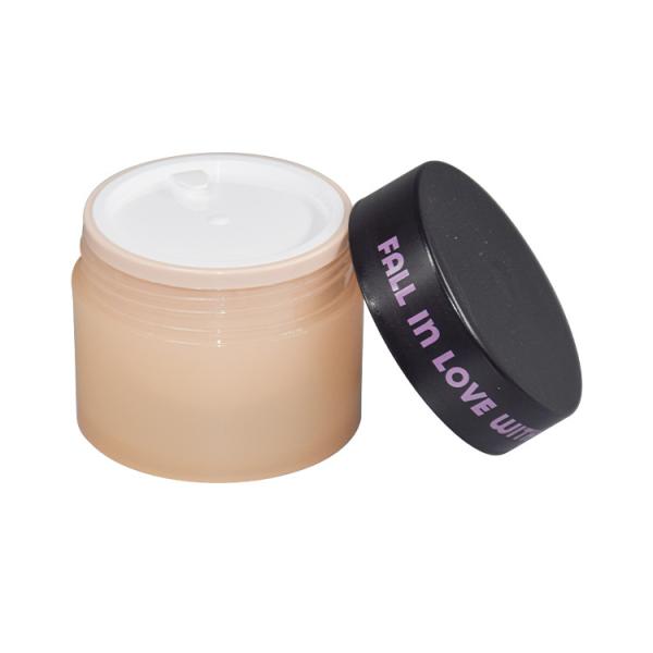 Plastic PP Double Layer Cream Jar 50g With White Lid
