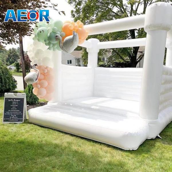 White bounce house commercial balloon bounce house white wedding bouncer jumping inflatable castle