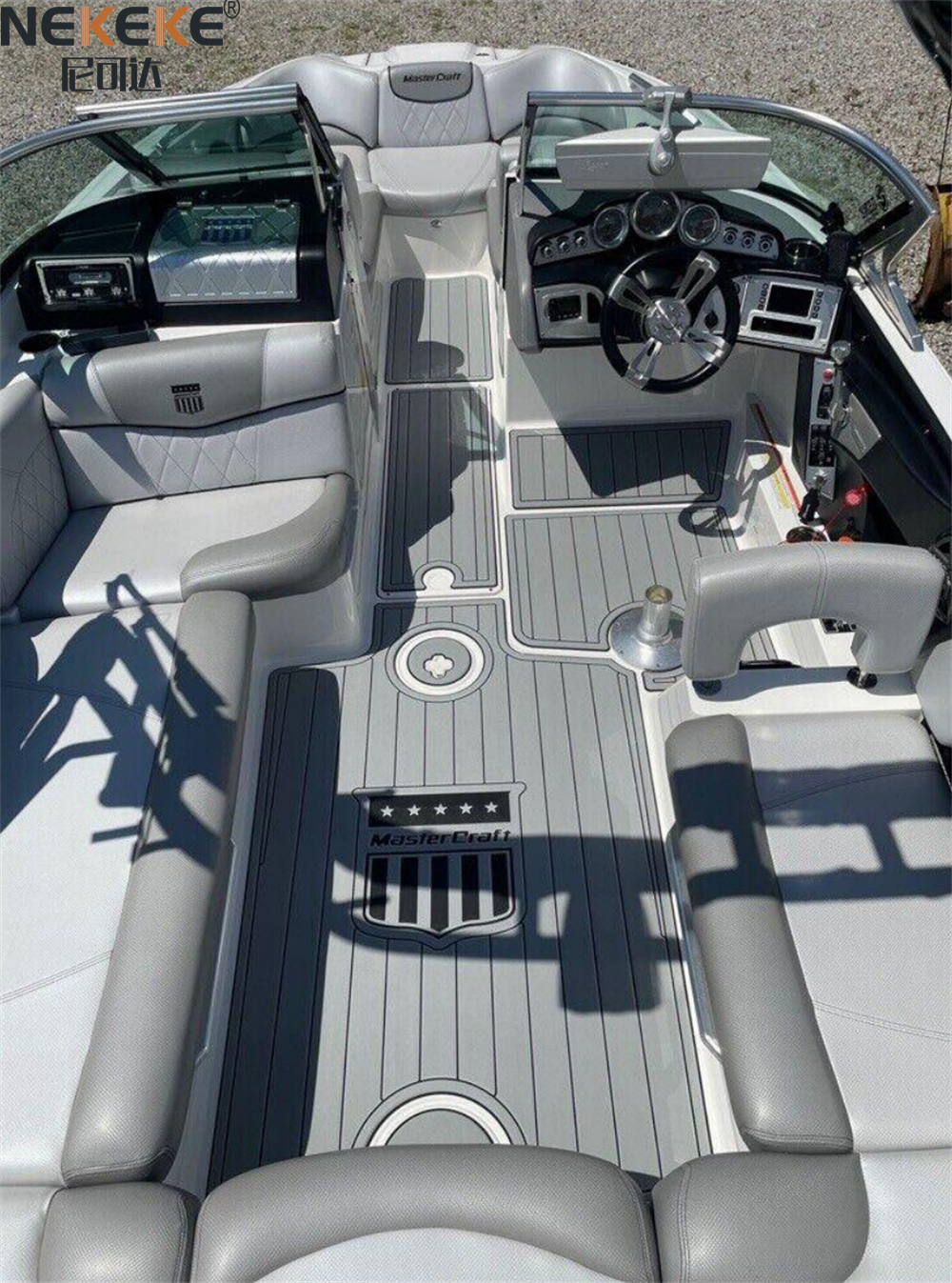 6mm Thickness 3000H UV Resistant Self Adhesive Marine EVA Flooring Boat Deck Mat for 2011 MasterCraft X25