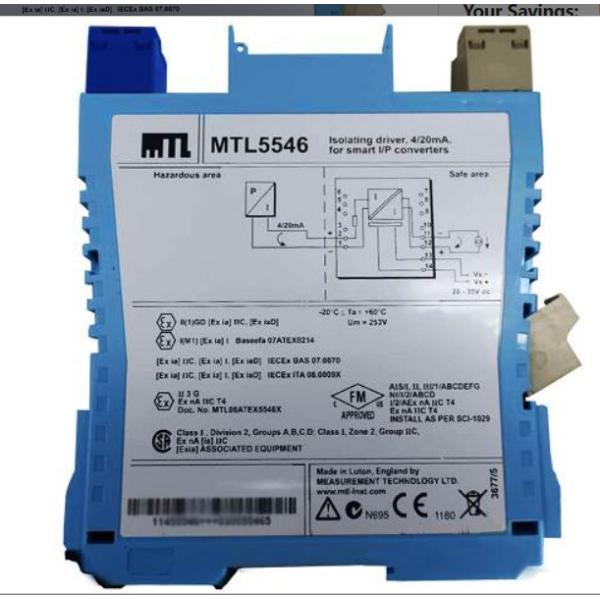 MTL5546 Conducteur d'isolement MTL pour les positionneurs de vannes HART® de 4