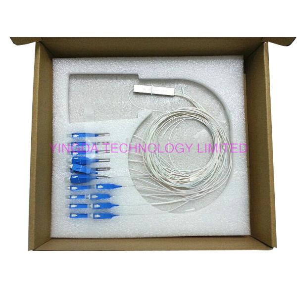  0.9mm Steel Tube Fiber Optic PLC Splitter 1X16 G657A1 1.5m 0.9mm With SC UPC Connector