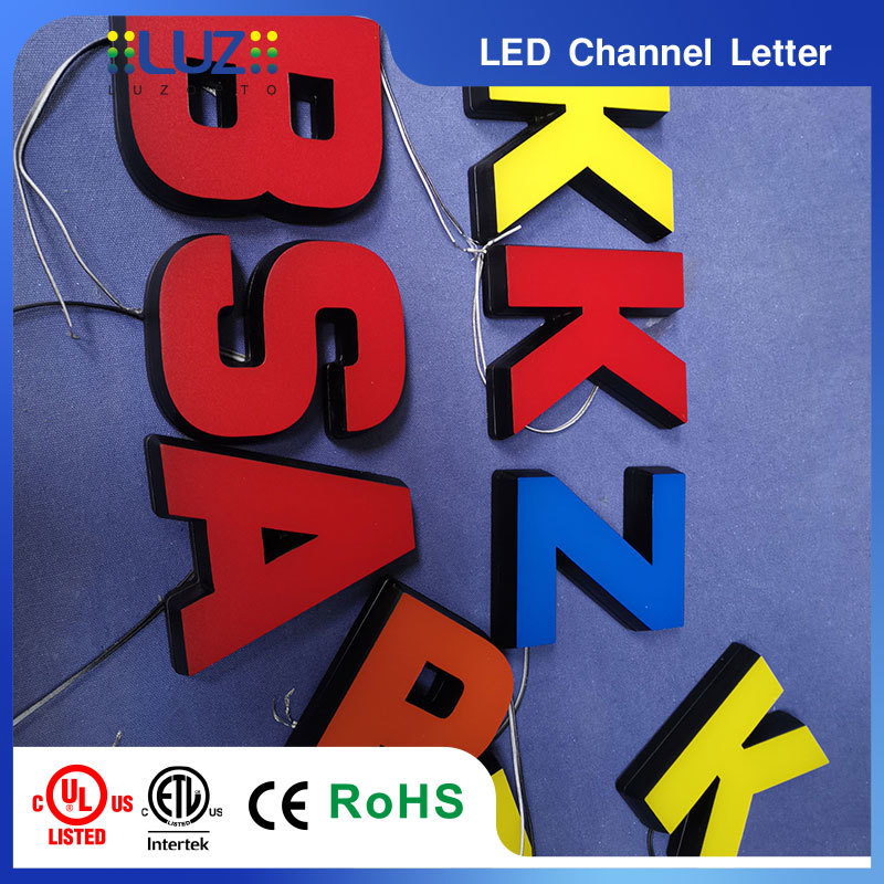Illuminated 3D Acrylic LED Frontlit Letters for Restaurant & Retail Storefront
