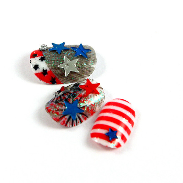 Full Cover Pre Glued Fake Nails professional healthy with diamond