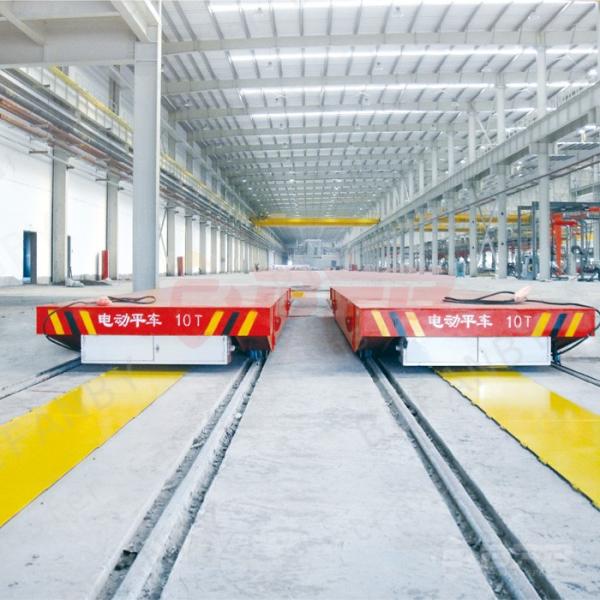 10 Ton Busbar Powered Bogie Heavy Duty Electrical Industrial Material Transfer Trolley For Sale