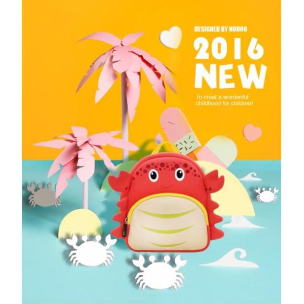 Adorable Crab Style Kid School Backpack / Kids Character Backpacks