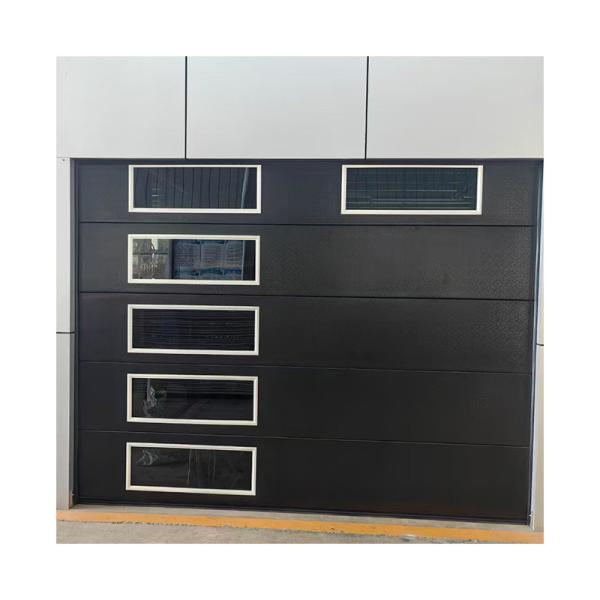Porta de garagem automática de vidro transparente de alumínio para edifícios residenciais
