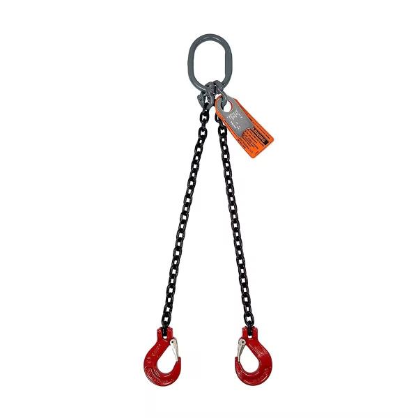 2 t limite de carga de trabalho Sling de cadeia vermelha com gancho G80 aço de liga de 8 mm de diâmetro