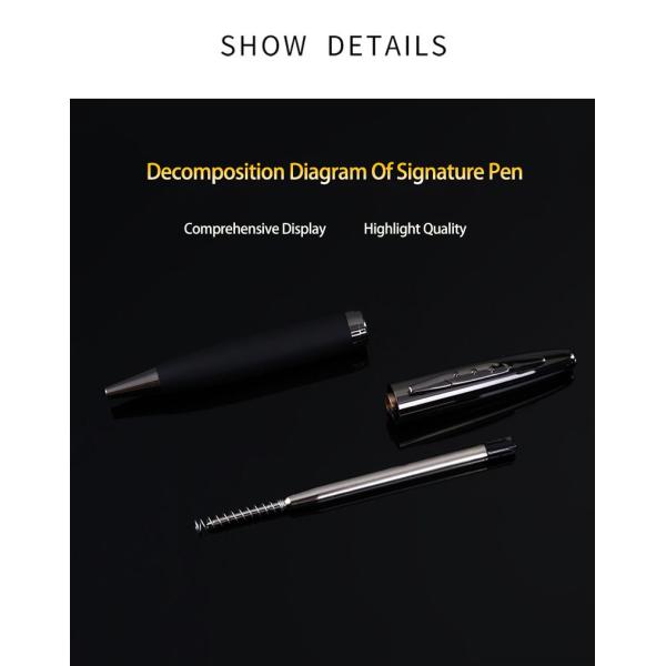 Twist Type Business Metal Ball Point Pen 1.0mm Textured Grey Pen Barrel Signature Pen