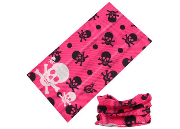 Skull Logo Fishing Neck Scarf Microfiber Polyester White Black Color