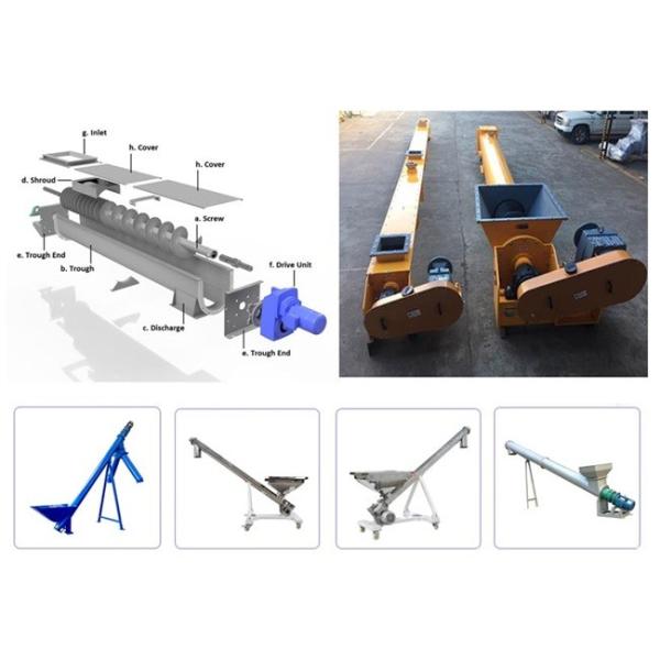 Mini flexible inclinado del alimentador de tornillo del polvo del espiral/transportador de tornillo