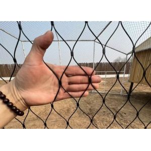 Black Oxidized Stainless Steel Cable Mesh Supplier For Zoo Avairy Fencing