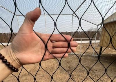 Black Oxidized Zoo Rope Netting  15*15mm Stainless Steel Cable Mesh for fencing