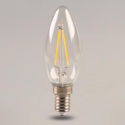 LED Filament Edison Bulbs light Dimmable E14/E27,2W/4W,110v/220v,Warm/Cool White,Candle Shape for Indoor C35