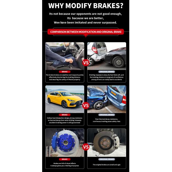 Brake System Big Brake Kit EC495 4 Piston Caliper For MERCEDES-BENZ