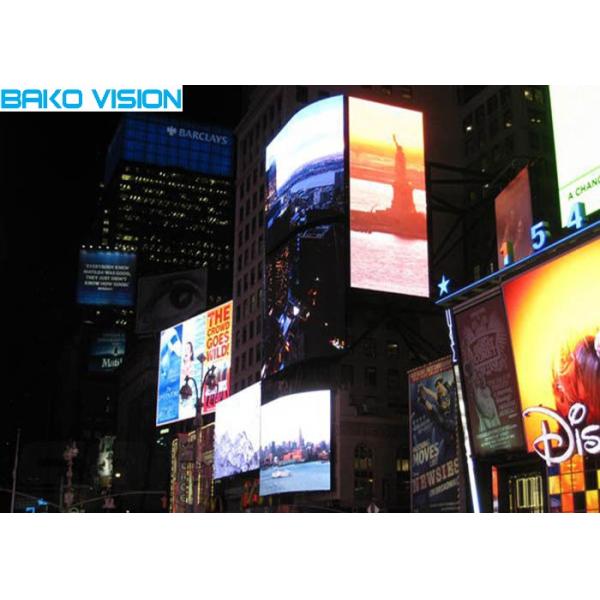 P10 Waterproof Fixed Led Billboard , Led Digital Display TV Wall For Building Advertising