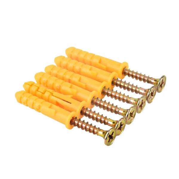 Kit d'ancrage d'expansion en plastique / nylon avec clous à vis résistants à la corrosion