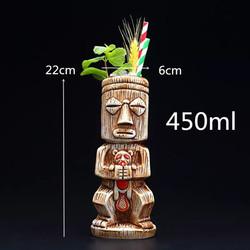 Creative Ceramic Tiki Mugs Hawaiian Cocktail Mug  Porcelain Beer Wine Mug Drinkware
