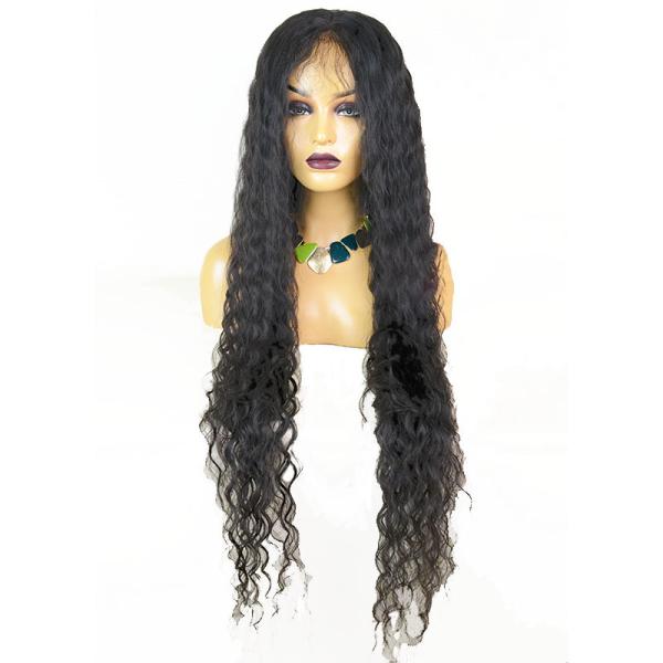360 Swiss Lace Front Hand Tied Wig Vendors with Natural Curly Raw Brazilian Hair