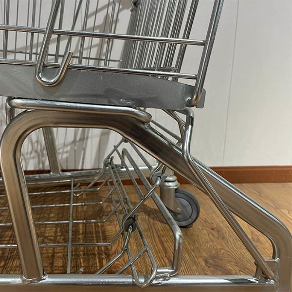 100L German type Grocery store Rolling Trolley ISO9001 Metal Shopping Trolley


