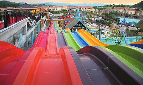 Amusement Park Big Water Slides Custom Size With Water Pump Accessories