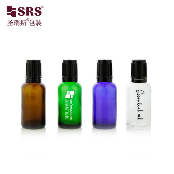 BLPF-30ML Empty Amber Glass Roller Bottles UV Proof With Child Resistant Cap