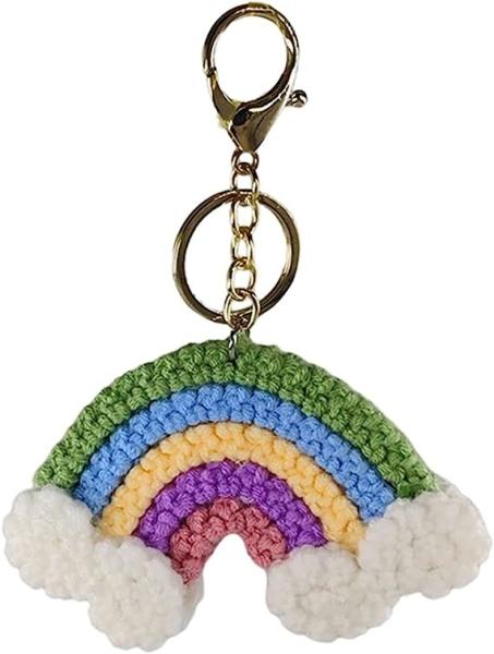 Crochet Plush Keychain - Keychain Accessory Handmade Bag Charm Key Chain Car Keyring Charm Handbag Bag Purse Pendant