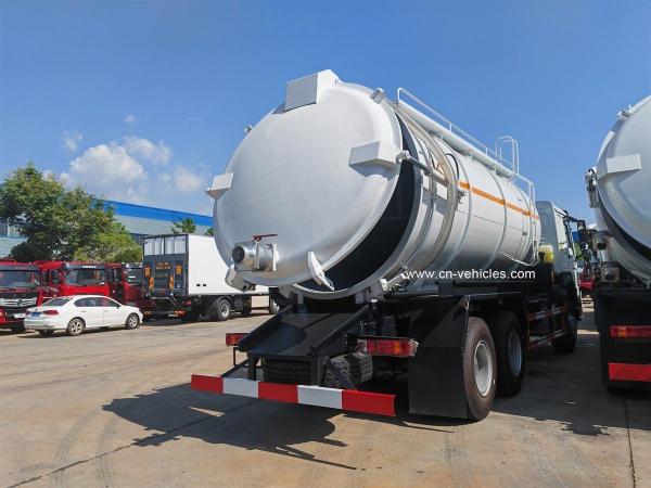 Sinotruk HOWO  Septic Tank Truck 18cbm 20cbm Vacuum Tanker Truck 10 Wheel 6X4 400HP