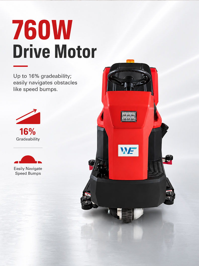 Heavy Duty Intelligent Ride on Floor Scrubber Industrial Battery Powered Floor Cleaning Machine for Warehouse Airport Factory