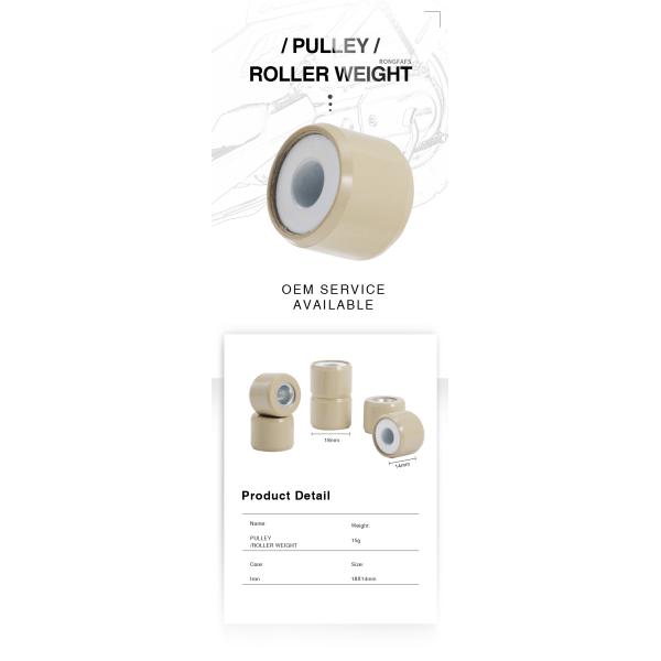 Rongfafs Weight Roller Clutch Roller 15gram for GY6-125 K44 KVB Motorcycle Sprocket