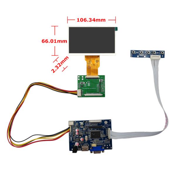 High Brightness 1000nits LVDS TFT LCD Display Screen 4.3 Inch 1920x1080 Resolution
