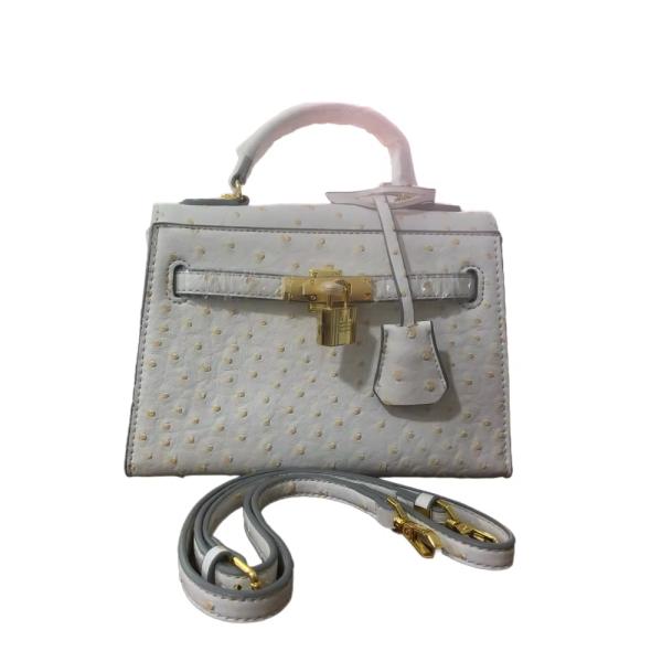 Customized Color 22CM Mini Ostrich Kellyyy End Large Shoulder Bag for Women Ladies Handbag