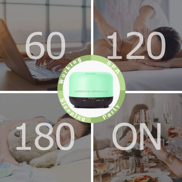 Remote Control 500ml Aromatherapy Essential Oil Diffuser with LED Light Air Humidifier for Office Home Study Yoga Spa