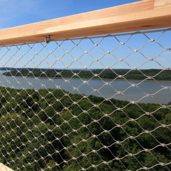 Dallas AISI304 Stainless Steel Cable Mesh Railing net For Bridge Stairway