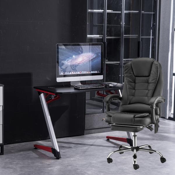 Traditional Design Style Gaming Chair with Heater Function and Synthetic Leather Cover