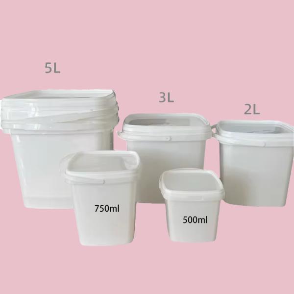 300ml 500ml 750ml 1L Plastic Bucket for Epoxy Chemical and Thickness 1.0 to 2.5 MM