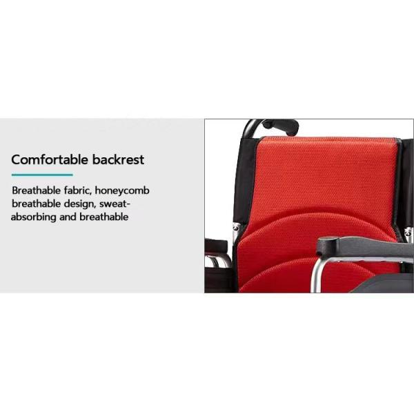 Reinforced Lightweight Foldable Electric Wheelchair Chromed Steel Multi Functional