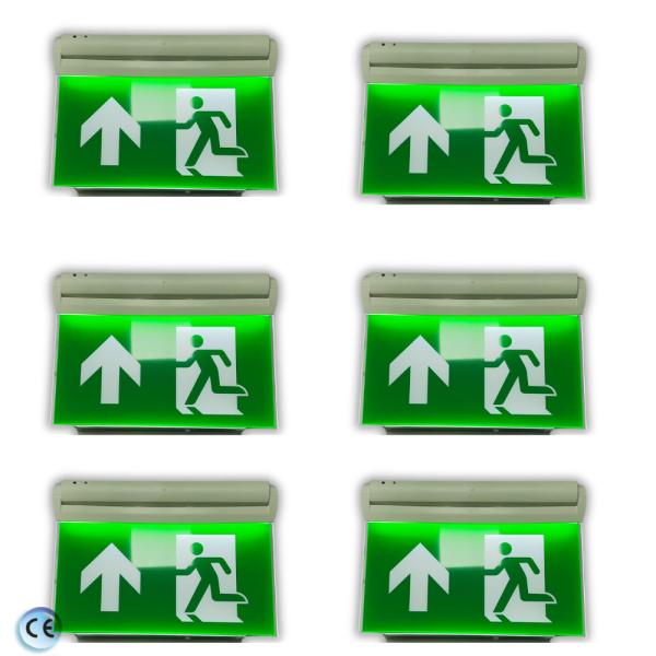 LED Emergency Exit Light Escape Light Green White IP65 SMD2835 For Train Station Factory Airport