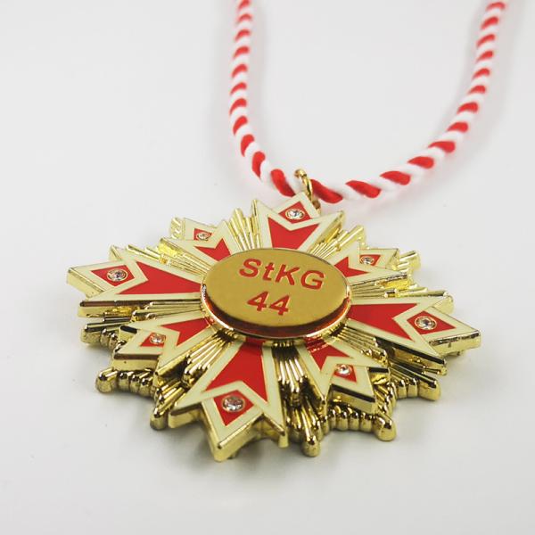 3 Parts Assembled Metal Carnival Medallion Diecasting Soft Enamel With Epoxy Colors