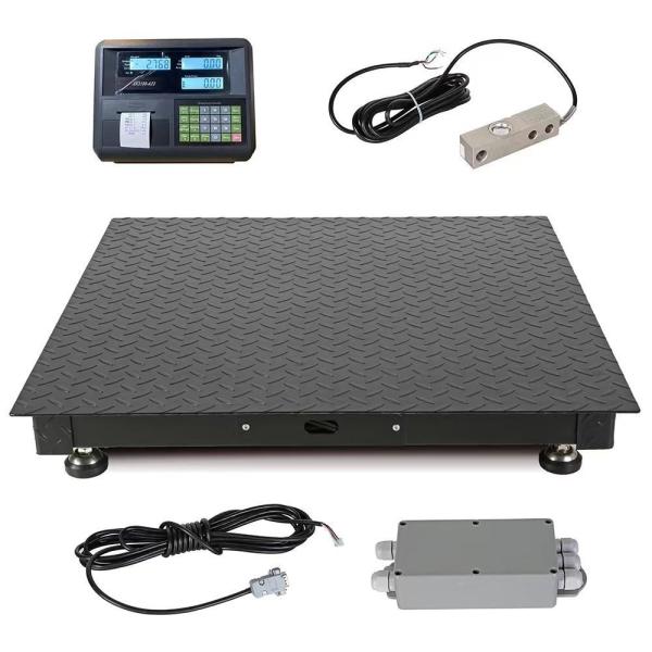 Balance de pesage à plate-forme en acier au carbone Direct Supply 2 * 1,2 mètre 500 kg avec indicateur numérique et alimentation AC/DC