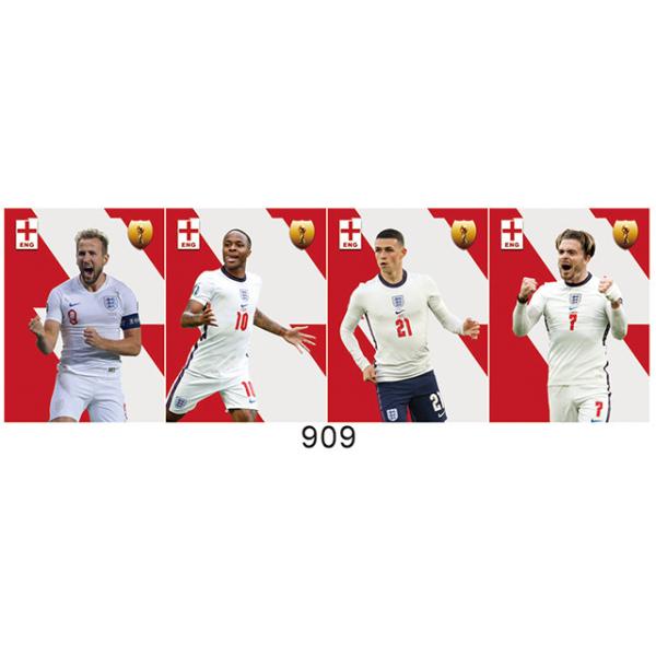 New 3D Soccer Star Posters Famous Football Star Europe America Football Flip 3D Poster For Kids Room Boy Bedroom Wall Ar