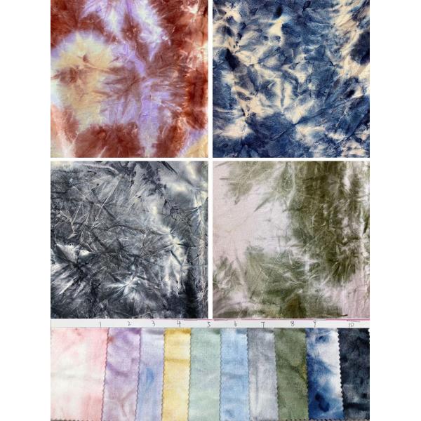 57 inch Polyester Velvet Velour Fabric Tie Dye Velvet Fabric Floral Printed