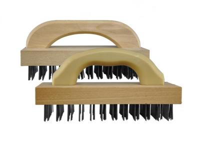 Rectangular Shaped Butcher Block Brush with Flat Steel Wire for Heavy Duty Cleaning