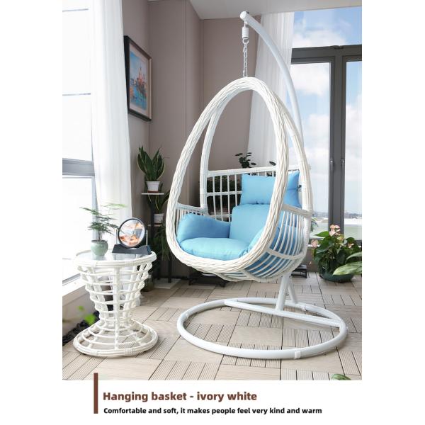 Polyester Outdoor Single Seat Swing Chair OEM Logo Acceptable