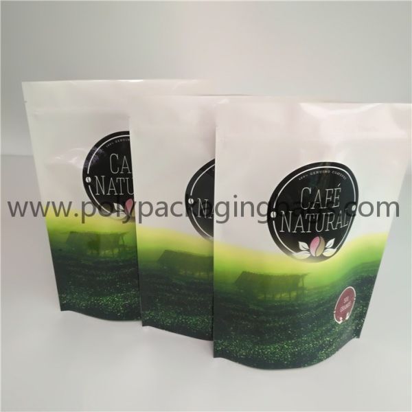 Aluminum foil pouch packaging Stand up plastic coffee bag with ziplock