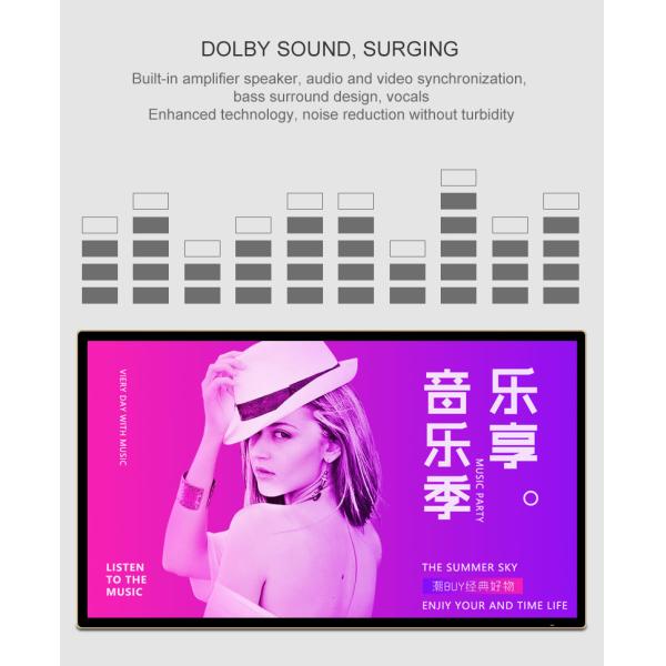 1920x1080 75 inch HD TV Propaganda Milk Tea Shop 55 Inch Lcd Display Screen