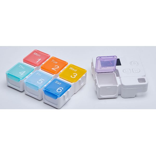 Smart Pill Box,7 Day Pill Organizer,4 Alarm Clocks,AM/PM Automatic Alarm Reminder,Hold Vitamins Fish Oil,Supplements,Travel Pill Or Pillganizer,Suitable For The Elderly, Children, Office Workers