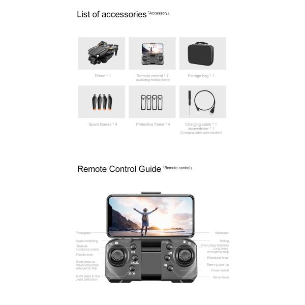 2024 D3 Air Drone LED Light 360-degree Tumbling Headless Mode Optical Flow Positioning Foldable RC Drone for Beginners